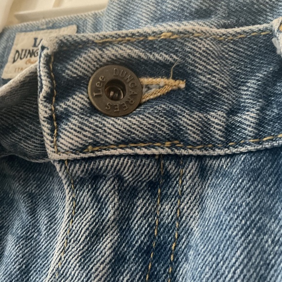 Lee dungarees authentic original straight leg vintage light wash jeans - Picture 5 of 7